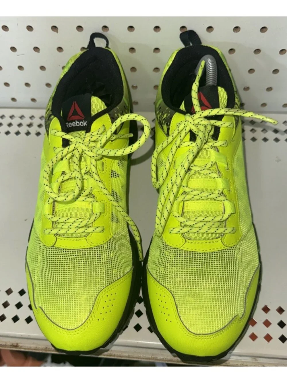Reebok Trail Warrior Mens Athletic Trail Running Shoes Size 9 Neon Green Black